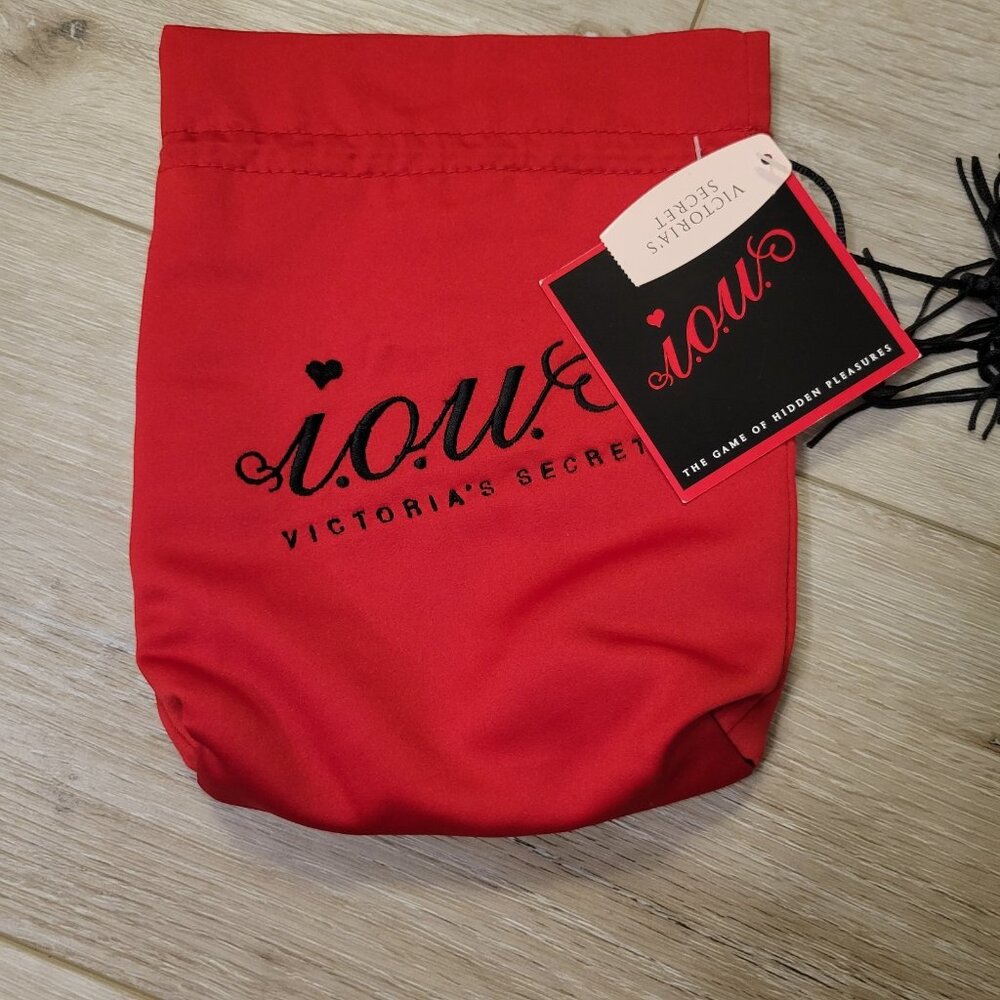 Vtg Mini Victoria's Secret Red I.O.U Lingerie Card Game Bag Pouch ONLY